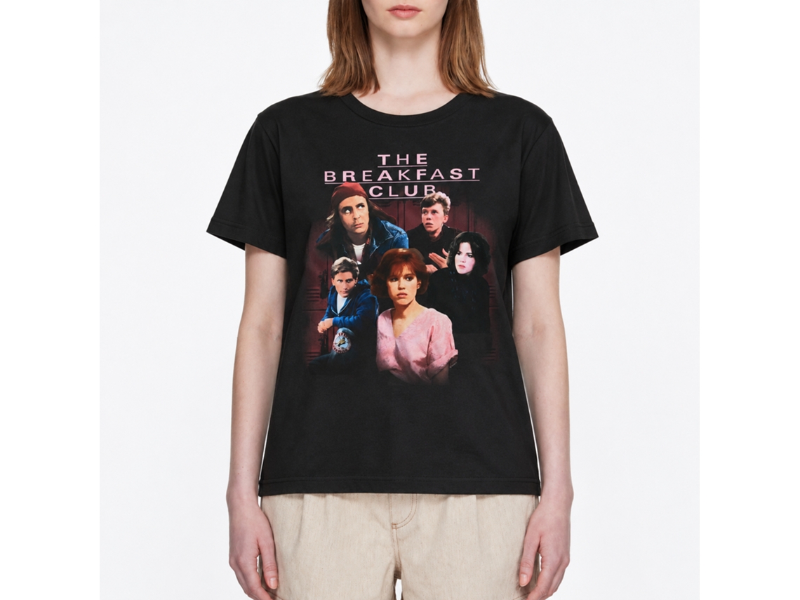 Rockinstone Breakfast Club Movie Group Photo Lockers Black Adult T-shirt Size:l