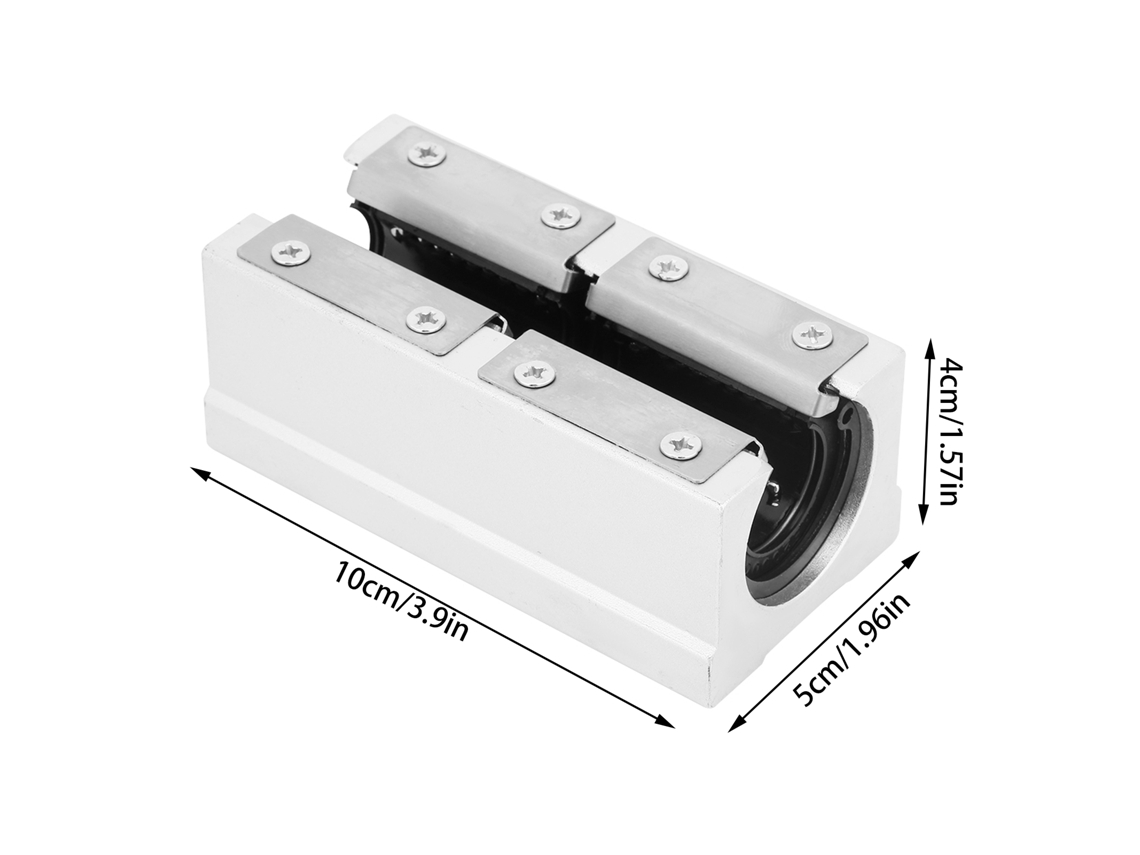 Bucha Linear De Rolamento Sbr20luu 20mm Alumínio