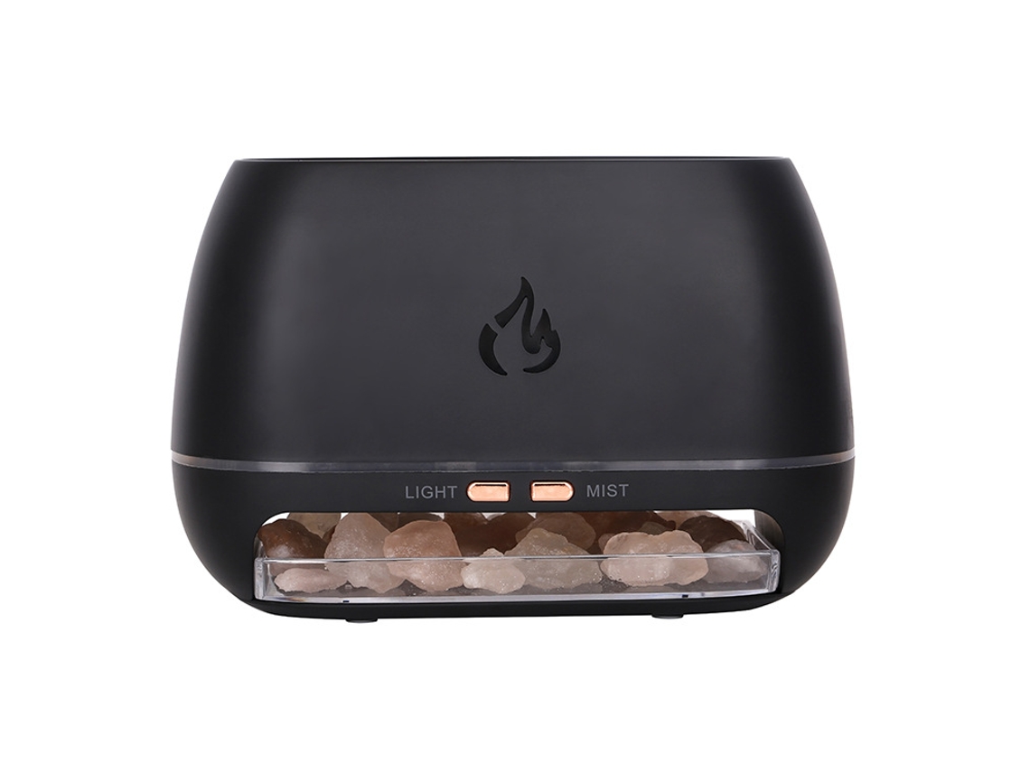 Umidificador Ultrassônico para Óleos Essenciais com Controle Remoto e Luz Led, MDUG, Preto