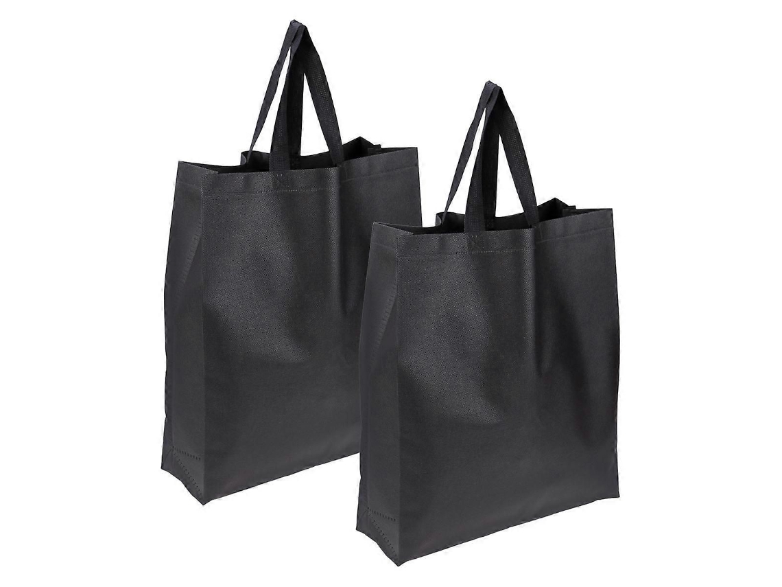 Conjunto de 2 Sacolas de Compras Dobráveis ​​em Tecido Não Tecido, Resistentes e Ecológicas, com Grande Capacidade de Armazenamento. GOKOCO
