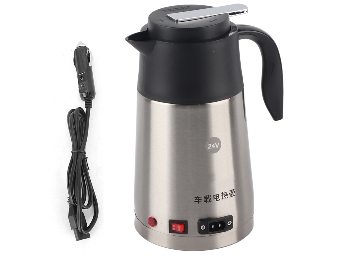 Bule elétrico portátil 1.2l 24v para carro/caminhão com modo automático e anti queimadura | S/MARCA