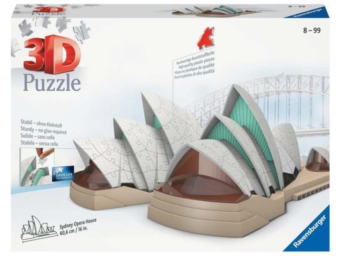 Quebra-Cabeça 3d 216el Edifícios à Noite Sydney Opera House 112432 P4 Ravensburger