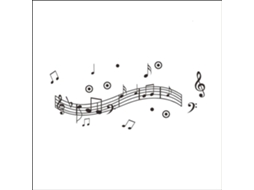Adesivos de parede infantis, arte de tatuagem de parede, design moderno de notas musicais em PVC, tamanho original 55x86 cm