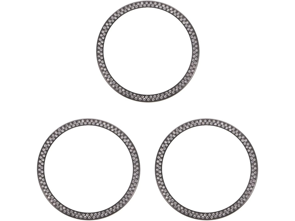 Conjunto de 3 Adesivos GOKOCO com Estilo de Anéis e Brilhantes