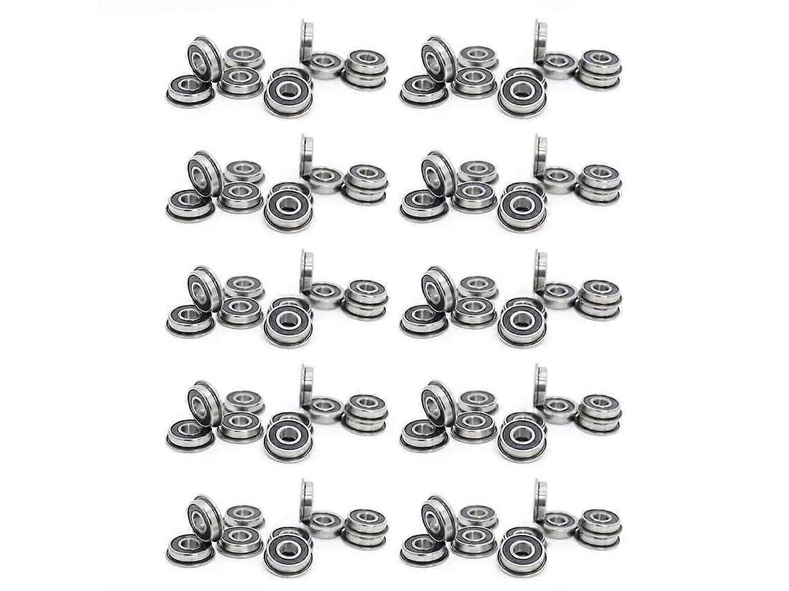 100pcs F695-2rs Bearing 5x13x4mm Flanged Miniature Deep Groove Ball Bearings F695rs For Voron Mobius 2/3 3d Printer