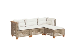 Garden Sofa Set, Garden Sofa Sets Vidaxl Bege Rattan / Vime (n/a)