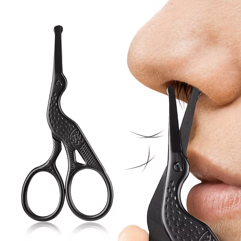 Tesoura De Precisão Facial Corte Seguro Para Sobrancelhas, Bigode, Pelo Nasal E Ouvido Rosae