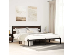 Vidaxl Cama Sem Colchão com Cabeceira 190x200 Cm Carvalho Castanho