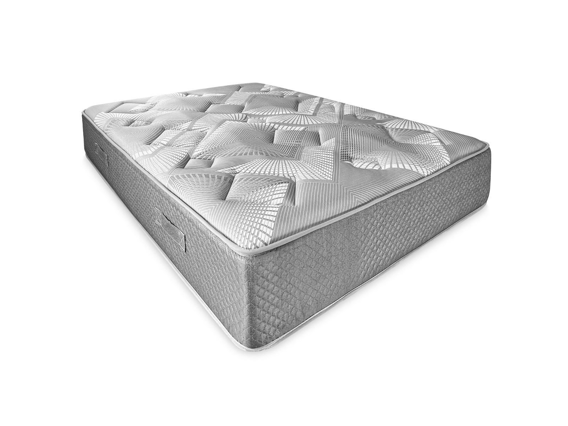 Colchão Viscohybrid Viscoelástico, Reversível, Espuma HR, cinzento, DUERMETE ONLINE Molas ensacadas 140x190 cm, Altura 26 cm