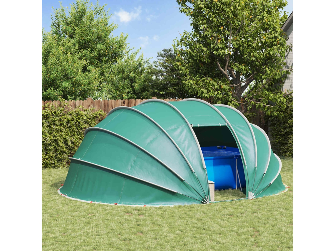 Vidaxl Tenda De Piscina Domo 538 X 440 X 204 Cm Verde Do Mar