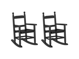 Rocking Chair, Rocking Chairs Vidaxl Preto Madeira
