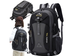 Mochila / Mochila De Caminhada, 40l Preta, Para Transporte E Organização Prática Dos Artigos Indicados