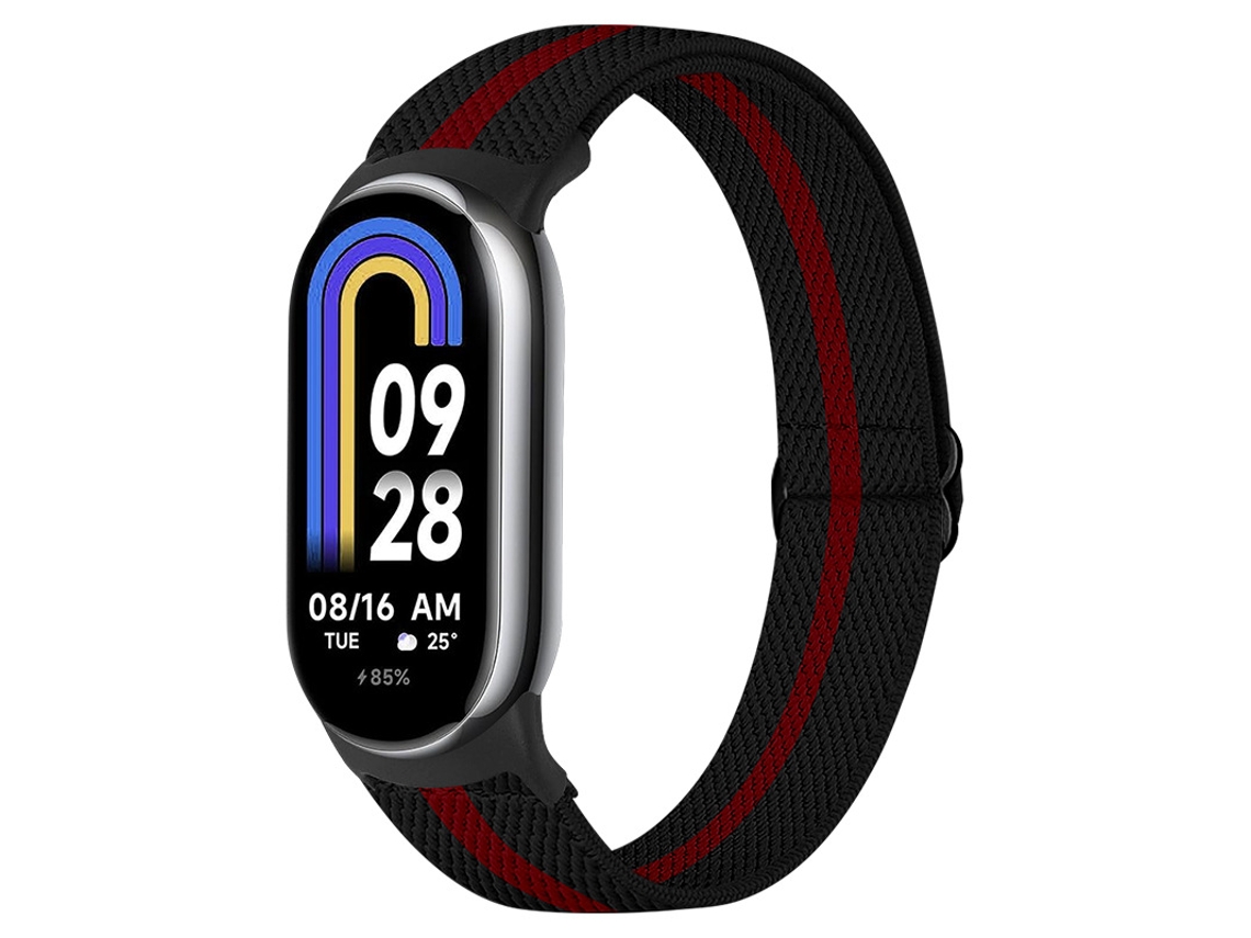 Pulseira De Relógio Elástica De Nylon Para Xiaomi 8/9 Vermelho Inf (14mm)