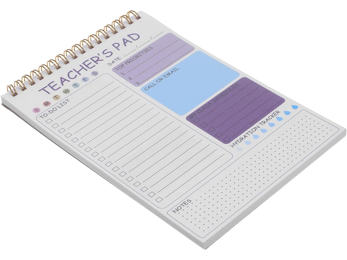 Carnet De Planification Quotidienne For Bureau Et École, Gestion Du Temps, Design Portable En Papier Et Metal