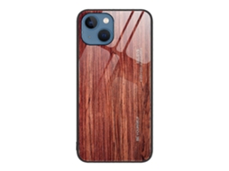 Capa Protetora De Vidro Com Textura De Madeira Para Iphone 13