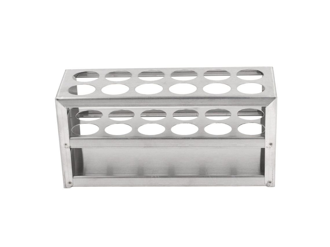 Portavasos De Tubos De Ensayo Acero Inoxidable 304 12 Agujeros 23mm Para Laboratorio Y Estudio