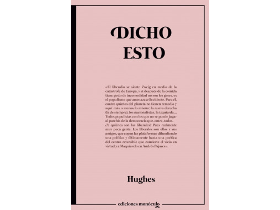 Livro Dicho Esto de Hughes