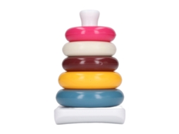 Rebe-juguete De Apilar Anillos Colorido Portátil De Plástico Educativo Para Bebés Y Niños Pequeños