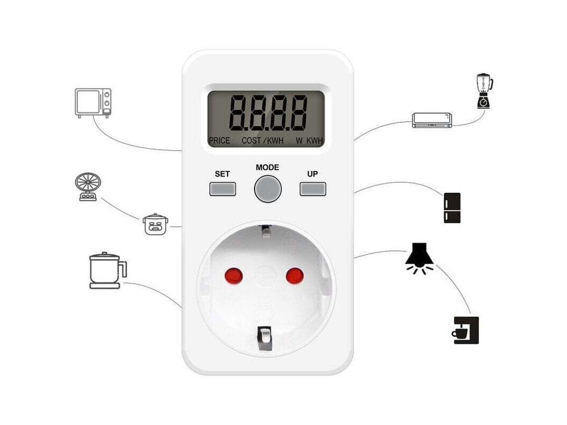 Medidor De Energia Digital 230v 16a Com Display Lcd