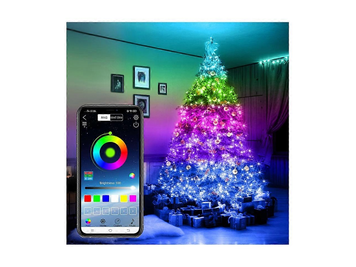 Guirlanda Luminosa Led, Tema De Natal, Ligação Bluetooth, Para Festas, Casamentos, Janelas, Árvores E Composição Sazonal