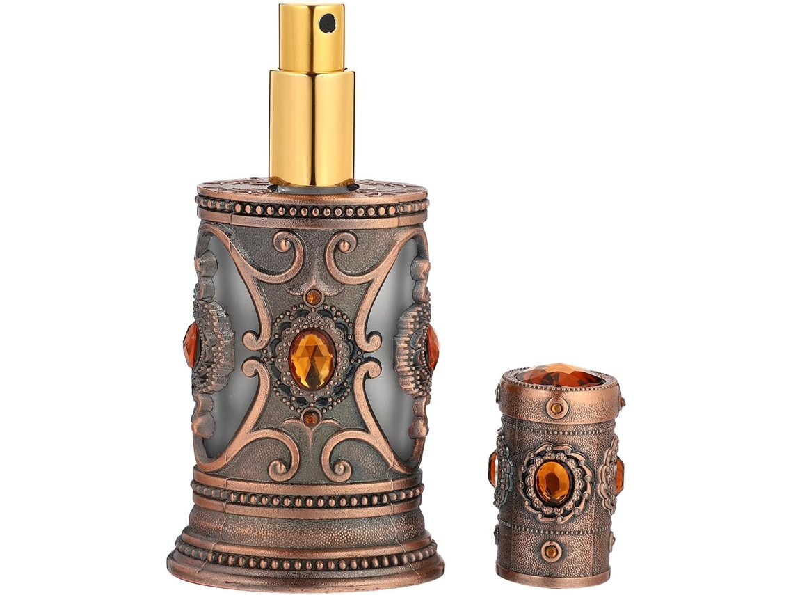 Frasco spray portátil Vazio Metallic League de 15ml em estilo retrô antigo.