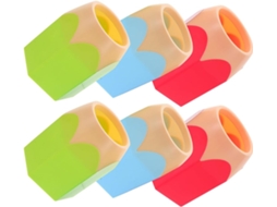 Conjunto Healeved com 6 Porta lápis Multicoloridos de Plástico Resistente, Organizador Multifuncional para Mes