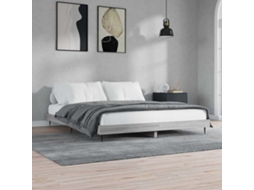 Vidaxl Estrutura De Cama 140x200 Cm Derivados De Madeira Cinza Sonoma