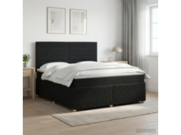 Vidaxl Cama Box Spring Com Colchão Preto 140 X 190 Cm Tecido