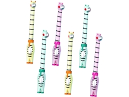 Conjunto De 6 Canetas Gel Ponta Fina Com Desenho Animado Girafa Da