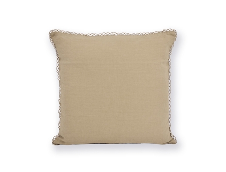 Almofada decorativa linho lavado DESLINEN Bege 45x45cm — 100% Linho