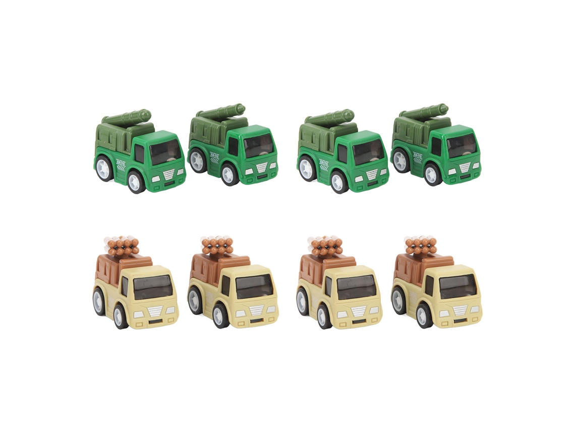 Mali 8pcs Brinquedo Caminhão Blindado de Mola para Crianças Aumentar Criatividade Brincar em Casa