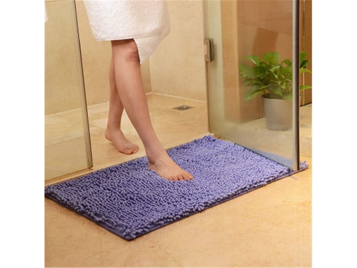 Almohadilla De Baño De Microfibra Chenille Antideslizante Suave Absorbente Lavable A Máquina
