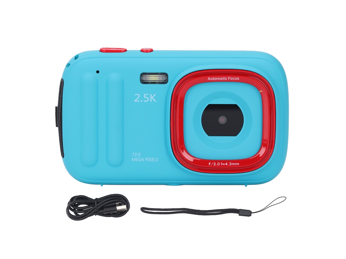 Câmara Digital 72mp 2.5k Zoom 16x Estabilização Autofoco Tela Ips 2.4" Compacta Para Vlog Viagens Azul