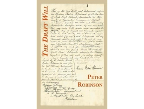 Livro The Draft Will Prose Poems Amp Memoirs De Peter Robinson (inglês)