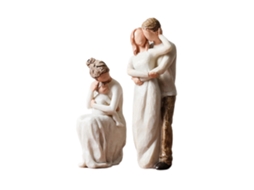 Figura Familiar De Três Com Amor Promessa Eterno Decoração Quarto Moderno