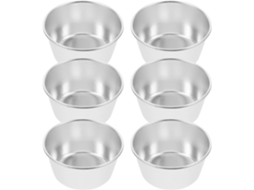 Conjunto de 6 formas redondas para grelhar com superfície antiaderente.