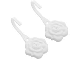 Conjunto De 2 Ganchos De Cortina Em Metal Com Formato De Flor Para Decoração De Parede Conjunto De 2 Ganchos De Cortina Em Metal Com Fo