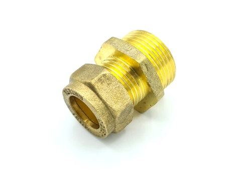 Acoplador Macho G3/4 de 15 mm x G3/4, Adaptador de Encaixe de Compressão de Latão