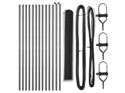 Conjunto 1 Cerca Para Jardim Vidaxl Cinzento Aço (25 X 1,2 M)