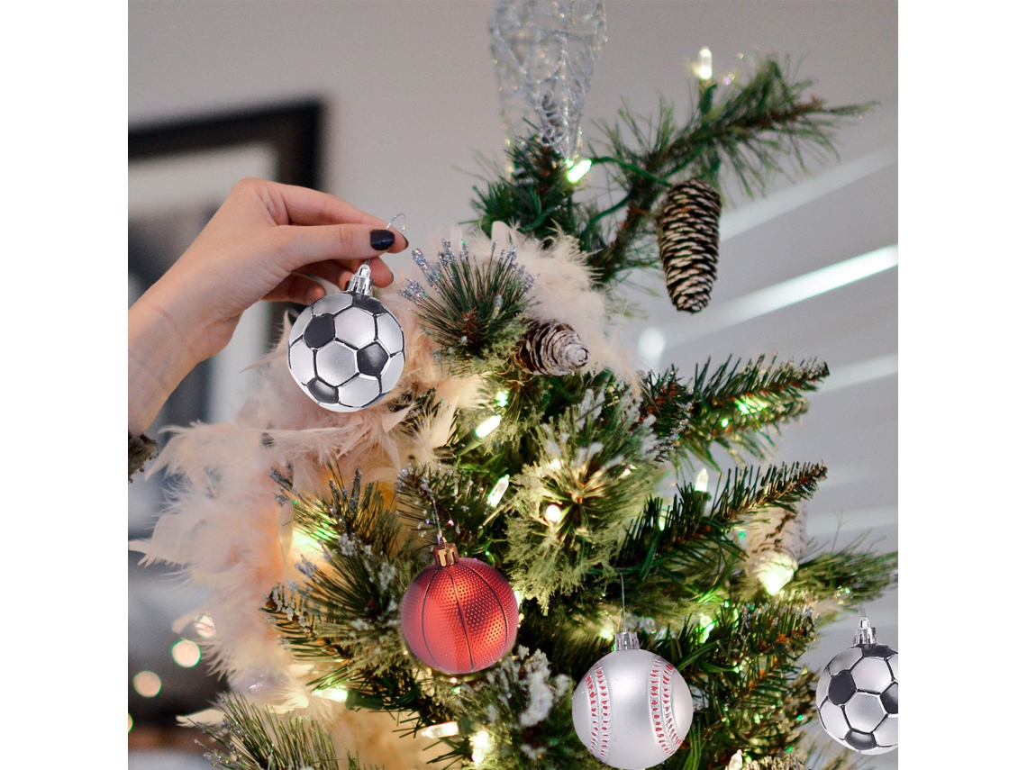 Bola De Natal (tamanho 6cm, Material Plástico) Eoocoo