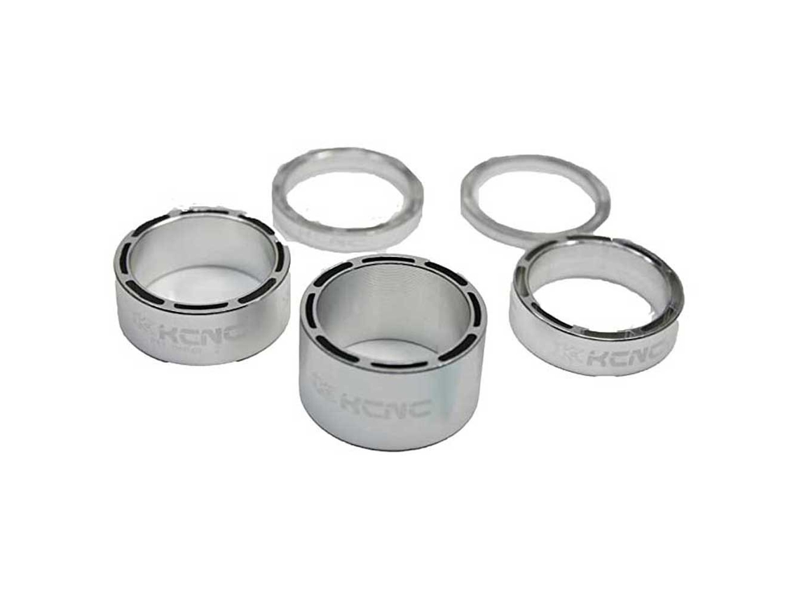 Espaçadores Hollow 5 Argolas Prateadokcnc