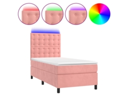 Box Spring Bed, Box Spring Beds Vidaxl Cor-de-rosa Veludo (90 X 200 Cm)