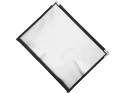 Pasta E Atualizador De Cardápio Flexível Fomiyes Em Pvc Transparente Visibilidade Clara, 16-visores E Costura Dupla