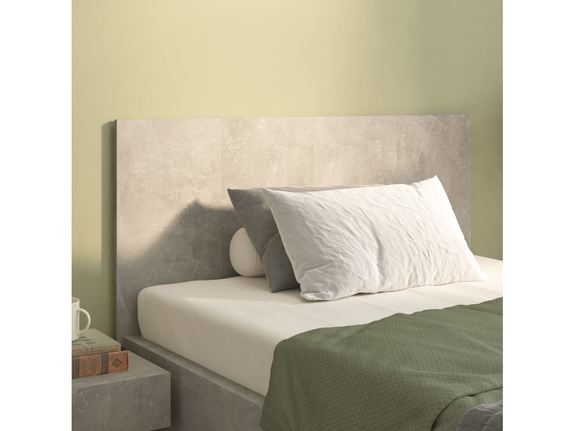 Cabecero 120x1,5x80 cm Derivados de Madera Cemento Gris