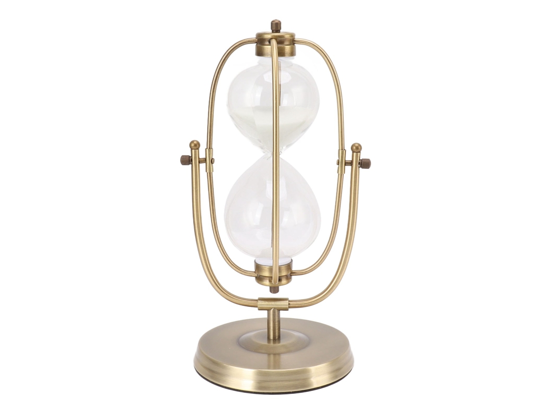 Primerox ampulheta Artesanal de Metal e Vidro 60min Rotativa Ornamental para Casa Quartos