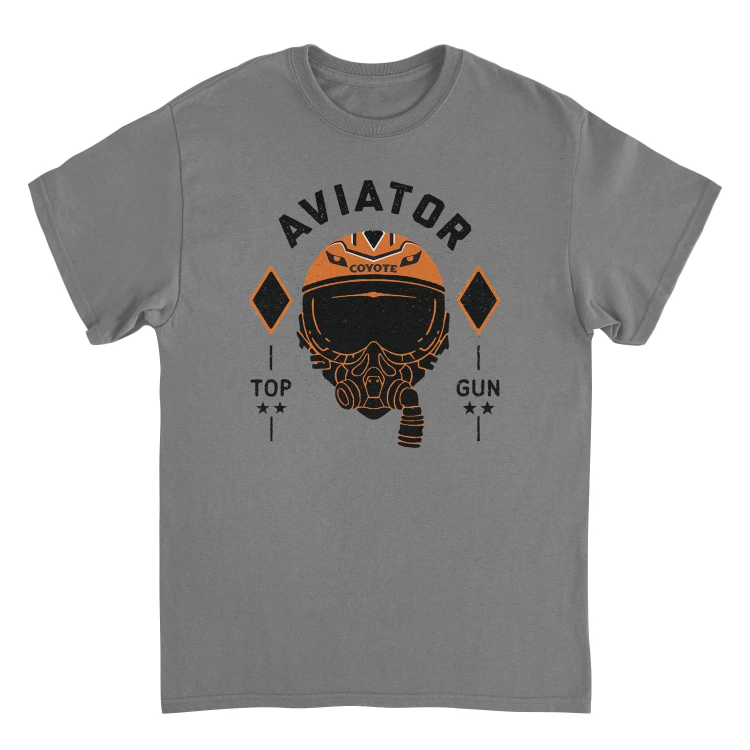 Unisex Adult T-shirt Rockinstone Top Gun Aviator Top Gun Charcoalsizem