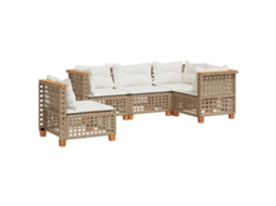 Garden Sofa Set, Garden Sofa Sets Vidaxl Bege Rattan / Vime (n/a)