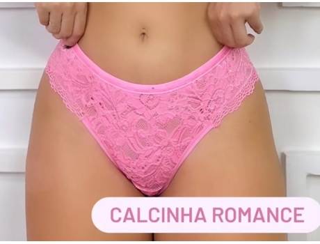 Cuecas de Mulher BERLLYNDA MODA ÍNTIMA Romance Calcinha Tamanho (L)
