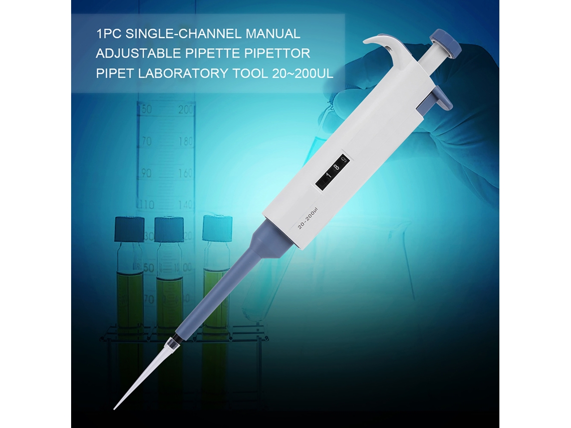 Laxiscreed Pipete Manual Ajustável De 20 A 200μl Para Laboratórios