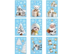Adesivos De Natal Para Janelas | 9 Folhas Decorativas De Flocos De Neve Para |